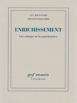 cover image of Enrichissement. Une critique de la marchandise